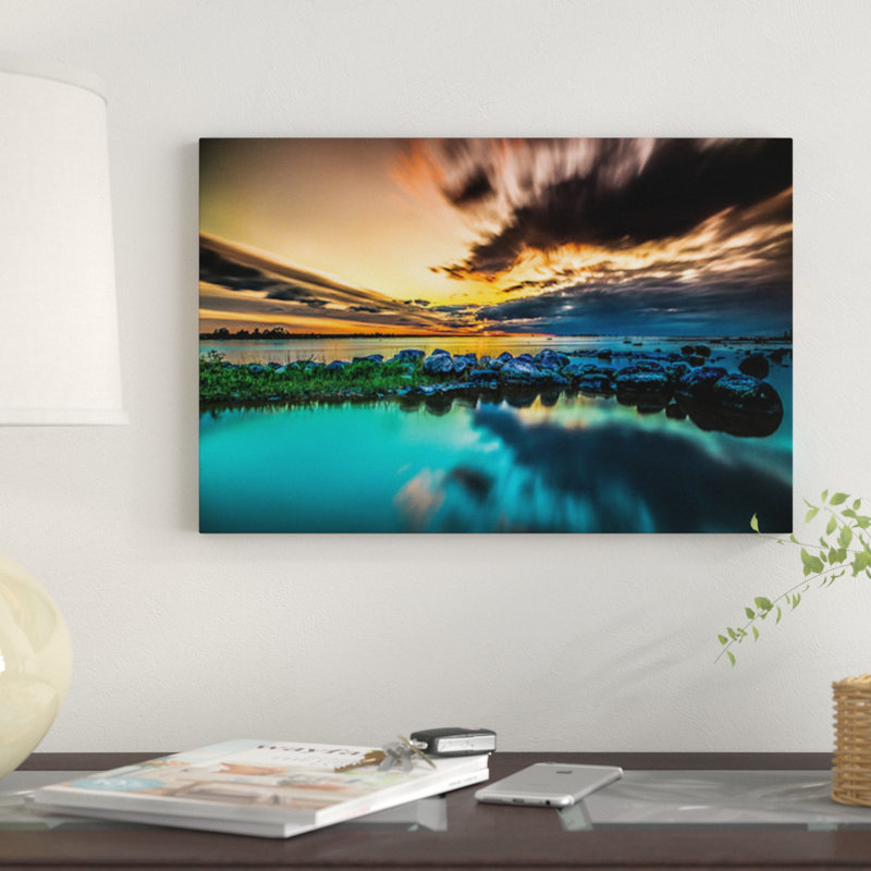 «Sunset II» par Anders Jorulf, impression sur toile tendue, H 26 po x l 40 po x P 1,5 po, Toile tendue, Pas de tapis