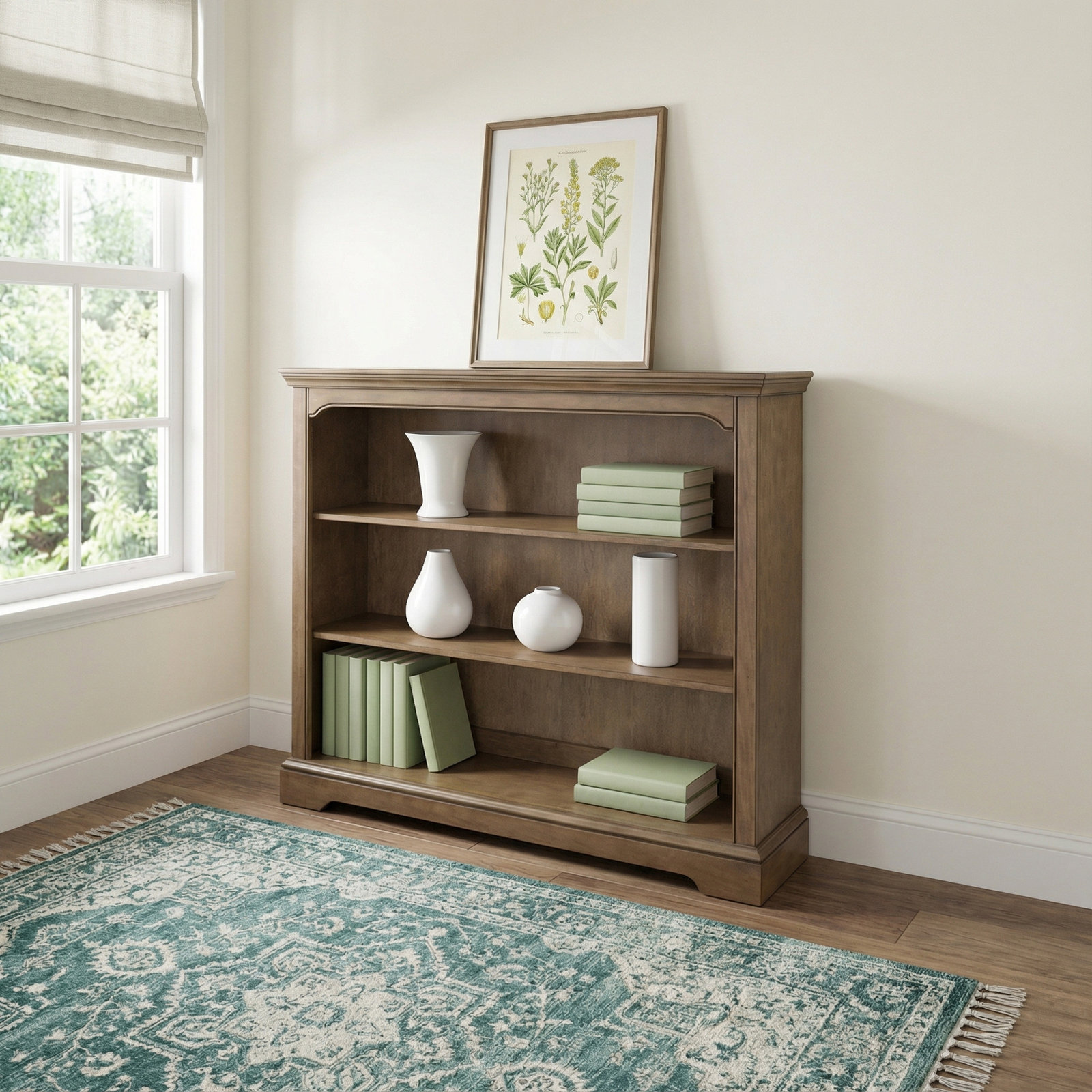 Charter Wide Bookcase, Cashew