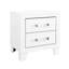 Table de chevet blanche de style contemporain d'une largeur de 16,46 po - choix élégant d'une hauteur de 23,62 po, option de paquet de 25,31 po