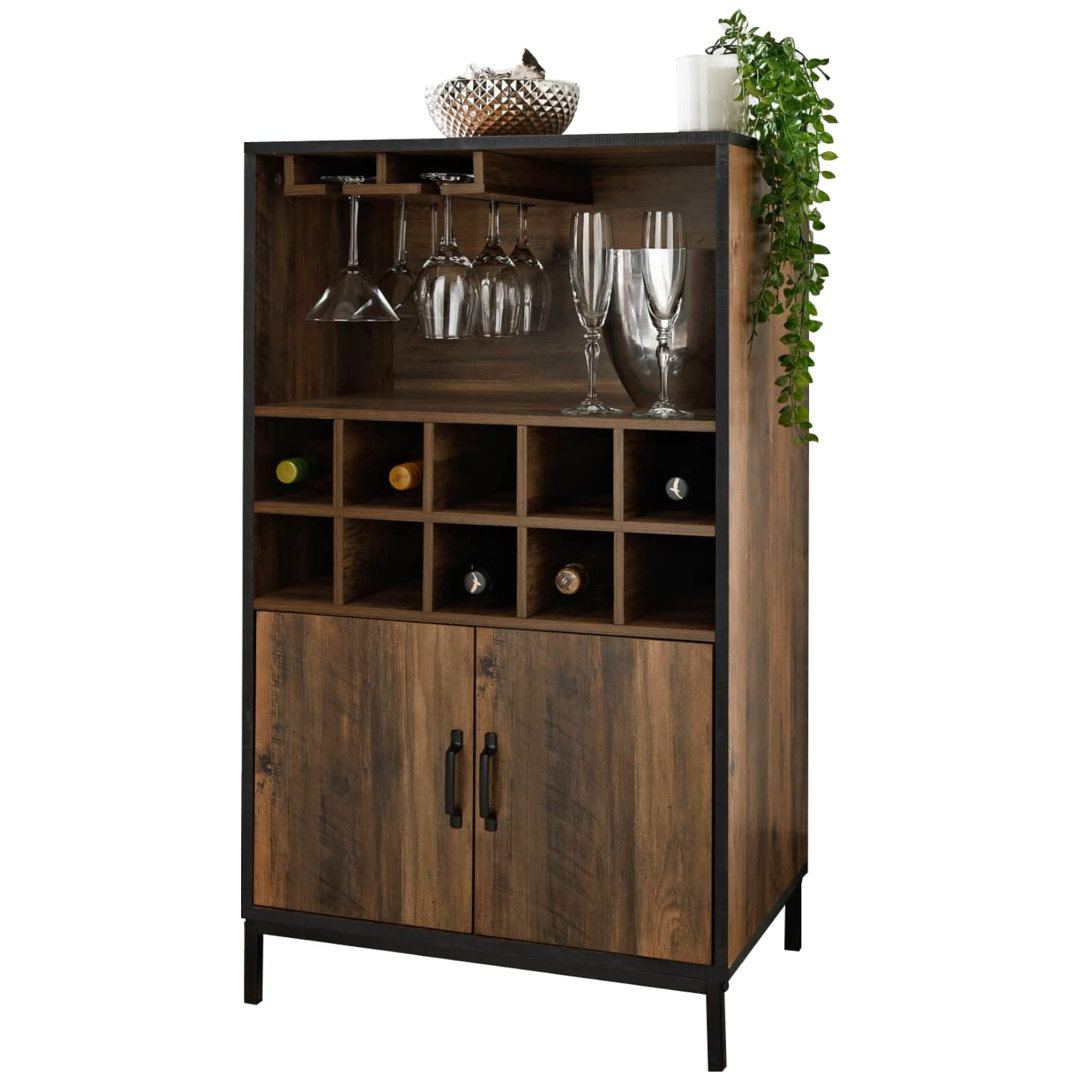 Barschrank Demi mit Weinregal