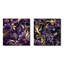 Cousteau - Ensemble de 2 carrés d'art floral en métal-102683456