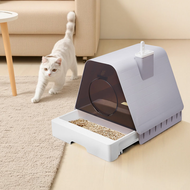 Polyethylene Plastic Litter Box with Scoop