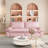 73.2" Queen Pull Out Sofa Bed,3-In-1 Convertible Sleeper Sofa,Multi-Functional Velvet Loveseat Bed,Pink(Old Sku:W1885P163514/W1885S00052)-1532791167