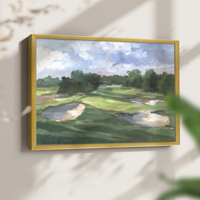 Étude de terrain de golf III - Reproduction encadrée - Restickable