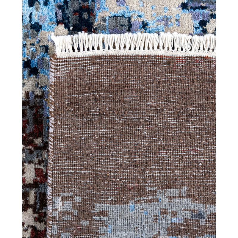 Overdyed One-of-a-Kind 9' 1" X 12' 1" Hand Knotted Area Rug