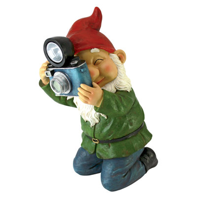 Statue de jardin caméra gnome