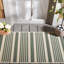 Tapis rayé beige / vert intérieur / extérieur Aiken-1410272977