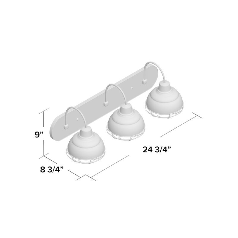 Éclairage pour salle de bain 3 lumières Bruges, Noir mat, Noir mat