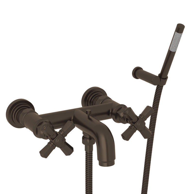 San Giovanni Exposed Wall Mount Tub Filler, Tuscan Brass