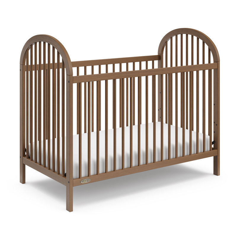 Ensemble de lit de bébé convertible 3-en-1 Graco Olivia avec matelas et table à langer Olivia - Noisette, Noisette