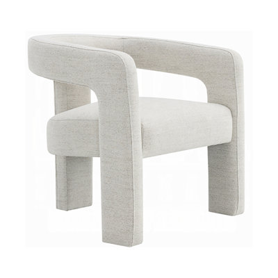 Fauteuil de 67 cm de large (lot de 2), bouclé beige