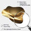 «Gold Elegant Modern Sofa III - Waves Cloud», art mural en métal pour le salon, impression d'art asymétrique en métal doré-103969400