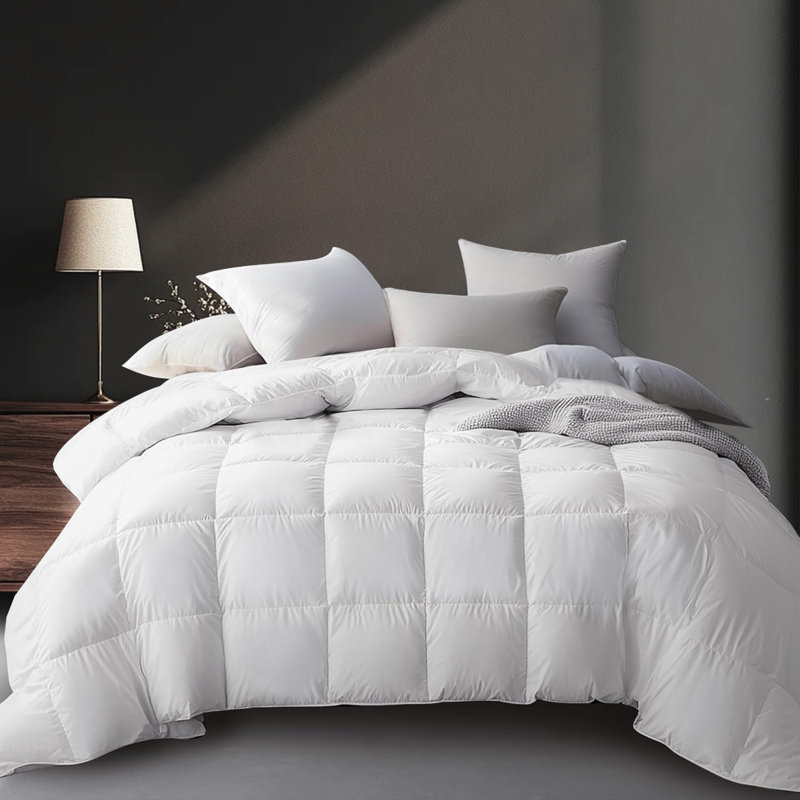 100% Cotton Duvet Insert All Season Hotel Luxury Feather Down Bedding Comforter, California King