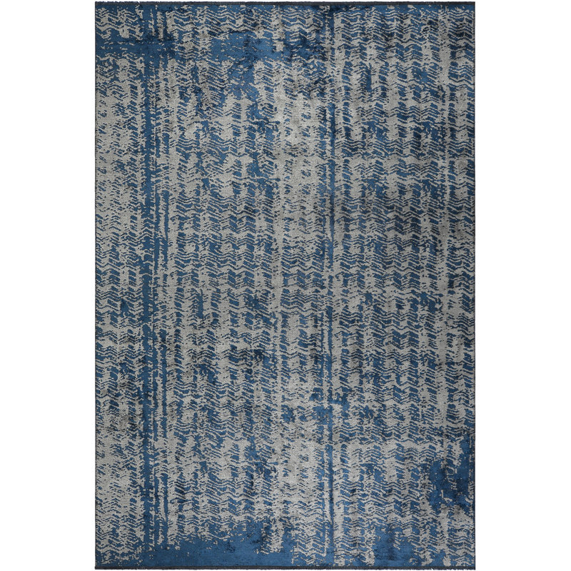 Tapis en coton / acrylique / rayonne beige gris / brun vison Rapture, Rectangle 7 pi 10 po x 9 pi 10 po