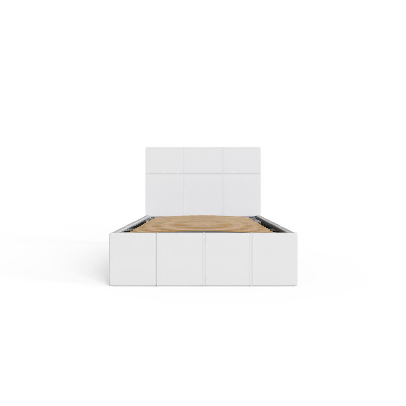Beaird Upholstered Ottoman Storage Bed, Single (3'), White