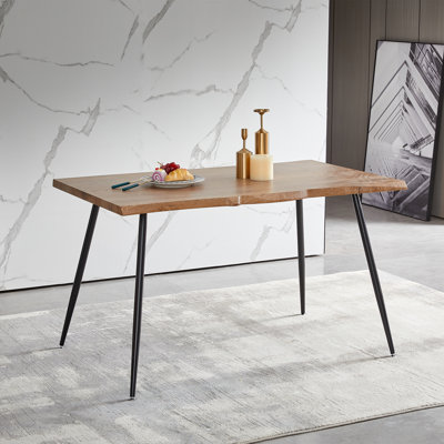 27.55 " Rectangular with Steel Base Dining Table