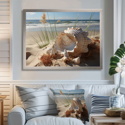 «Beach Photo Seashell Symphony I», reproduction d'art sur toile