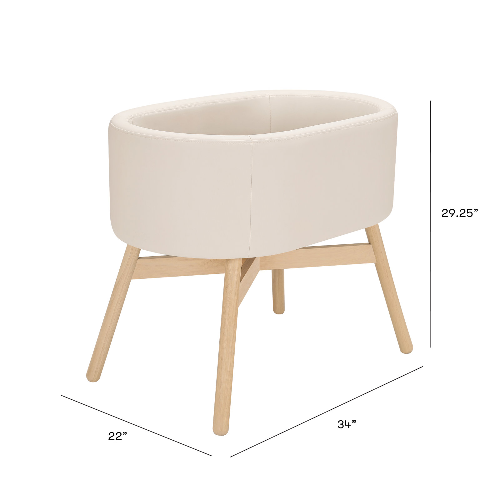Babyletto x GATHRE Capsule Bassinet, White
