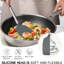 Ensemble de 15 ustensiles de cuisine en silicone, acier inoxydable, résistant à la chaleur antiadhésif, gris
