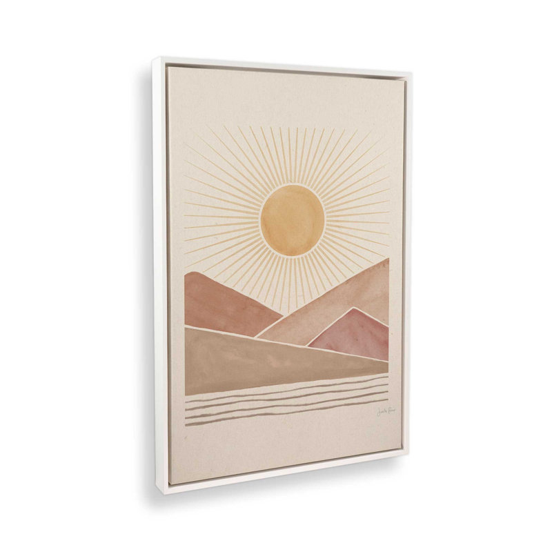 Sunrise Serenity, reproduction sur toile, H 36,75 po x l 24,75 po, Cadre flottant blanc opaque