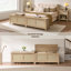 Banc en rotin d'inspiration bohémienne 39,4 po, multifonctionnel avec rangement caché-546568059-545482588