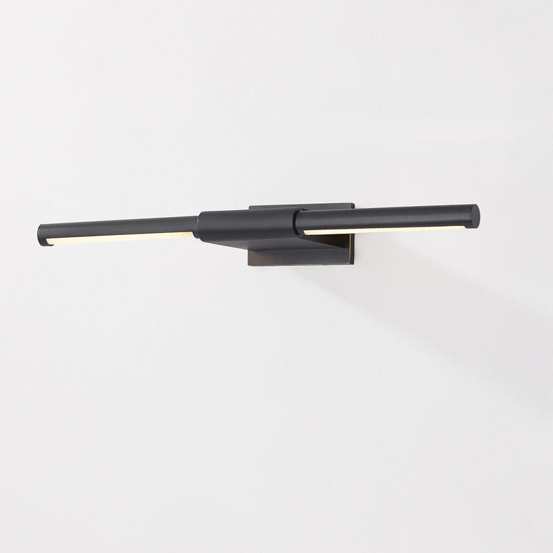 Lampe pour tableau 1 lumière Jerome, H 3 po x l 22,25 po x P 6,75 po, Bronze vieilli