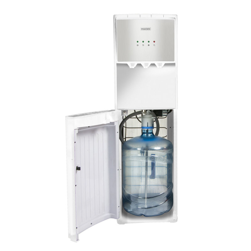 Igloo Free Standing Bottom Loading Electric Water Dispenser, Stainless Steel/White