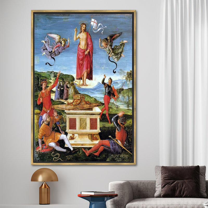 Print on Canvas, 50 cm H x 70 cm W, Gold Floater Framed
