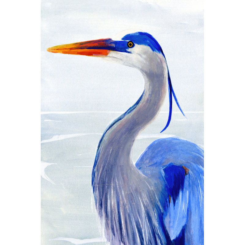 Great Blue I by Annie Warren - Painting on Canvas, 122cm H x 81cm W, Wrapped Canvas