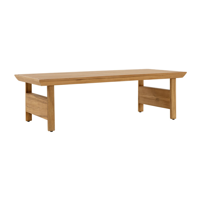 Table basse d'extérieur Everlee, teck naturel FSC
