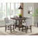 Winston Porter Poling Square Counter Table with Lazy Susan in Brown
