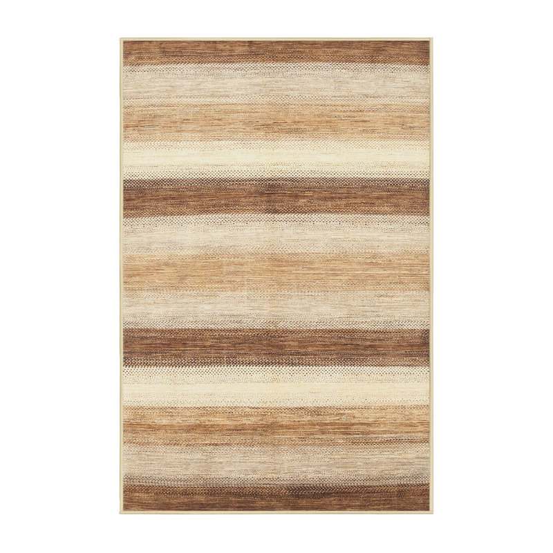 Tapis brun/beige contemporain, Rectangle 5 pi x 8 pi