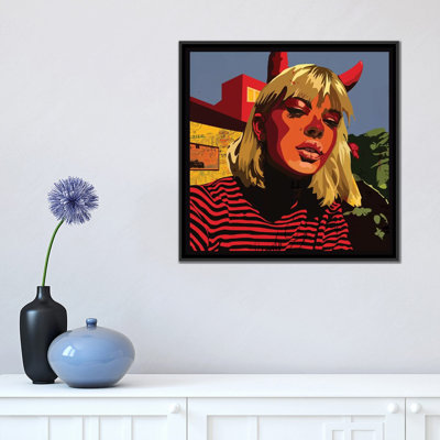 « devil blonde fille », reproduction d’impression sur toile