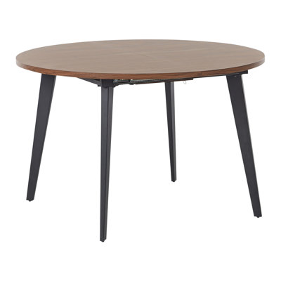 BOVINA Extendable Round Metal Base Dining Table