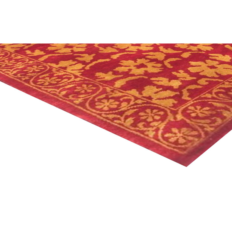 Tapis de zone en laine 5 pi x 8 pi noué la à la main one-of-kind Zapata