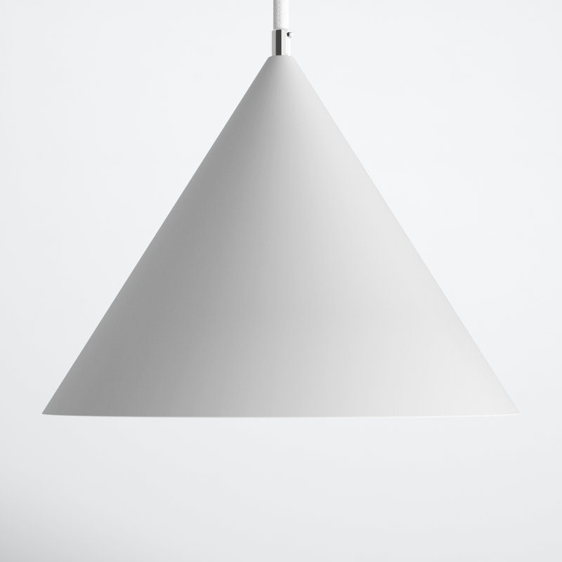 Johnston 1-Light Dimmable Integrated LED Single Pendant, Matte White, 7.25" H x 9.5" W x 9.5" D