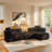 Aijia 114" W x 60" D x 27" H Corduroy Modular Sectional Sofa-895324803-895324802-895324811-895324800