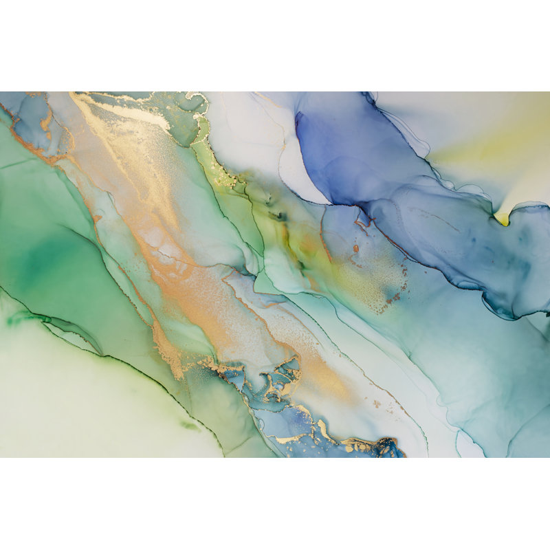 Alcohol Ink Texture - Wrapped Canvas Print, 61cm H x 91cm W x 3.8cm D