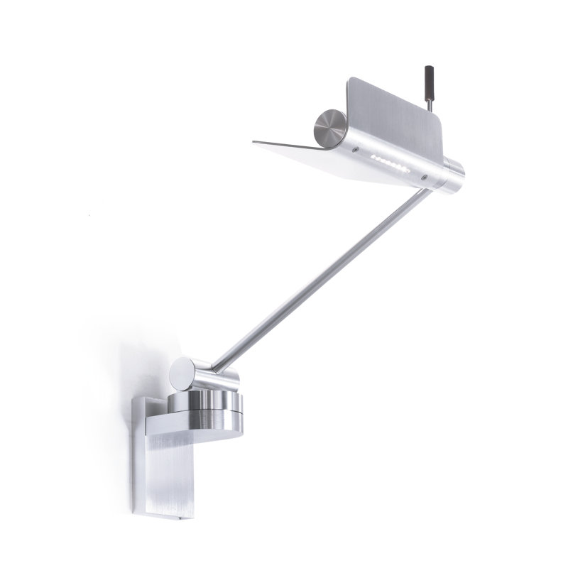 Jaquan 1-Light Swing Arm, Brushed aluminium