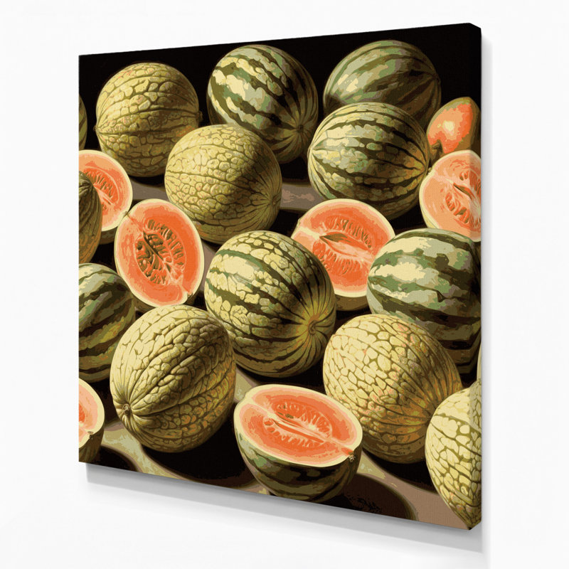 «Fruit Crenshaw Melon», art mural sur toile, H 16 po x l 16 po