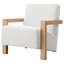 Fauteuil d'appoint rembourré Paquet Boucle ivoire-745681905-745681904