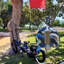 Porte-mât à drapeau à dégagement rapide Desantis - Support à mât en acier inoxydable pour mât de 5/16 po - Support de mât extérieur pour VTT, moto, UTV résistant aux intempéries