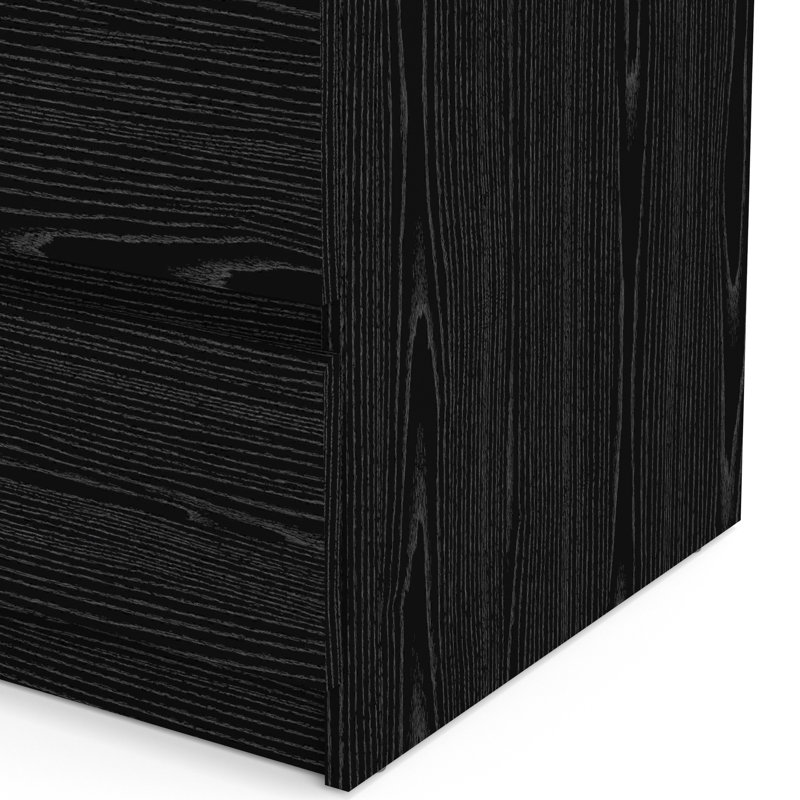Jada 5 Drawer 30.31" W Chest, Black Wood Grain