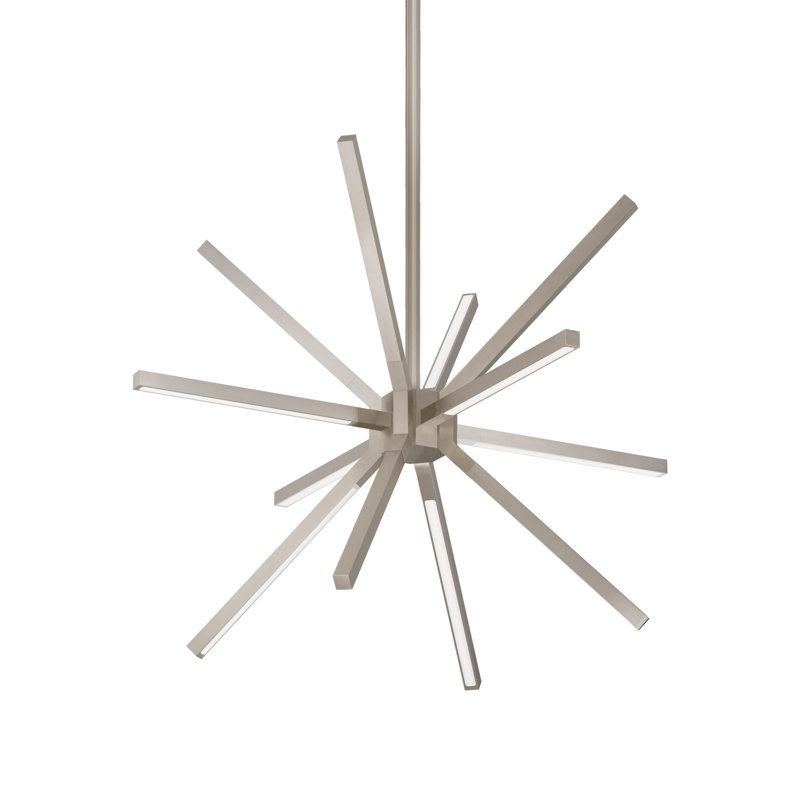 Sirius 13 - Light LED Chandelier, Nickel, 14.75" H x 20" W x 20" D