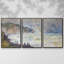 Monet - 3 pièces, reproduction encadrée sur toile-1951248813-1953681939