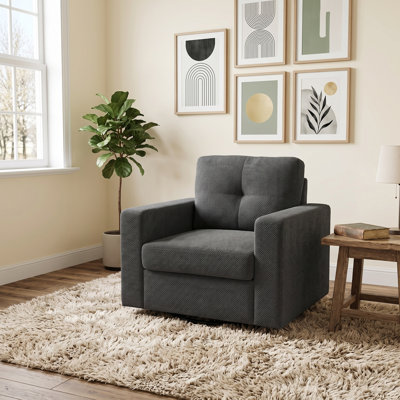 Fauteuil d'appoint pivotant 360 degrés pour salon, chambre à coucher et bureau