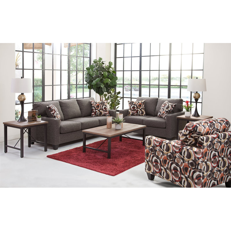 Urban Loft Multicolor Circle Pattern Upholstered Accent Chair