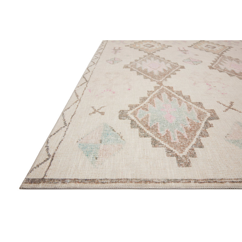 Tapis carré ivoire Alameda