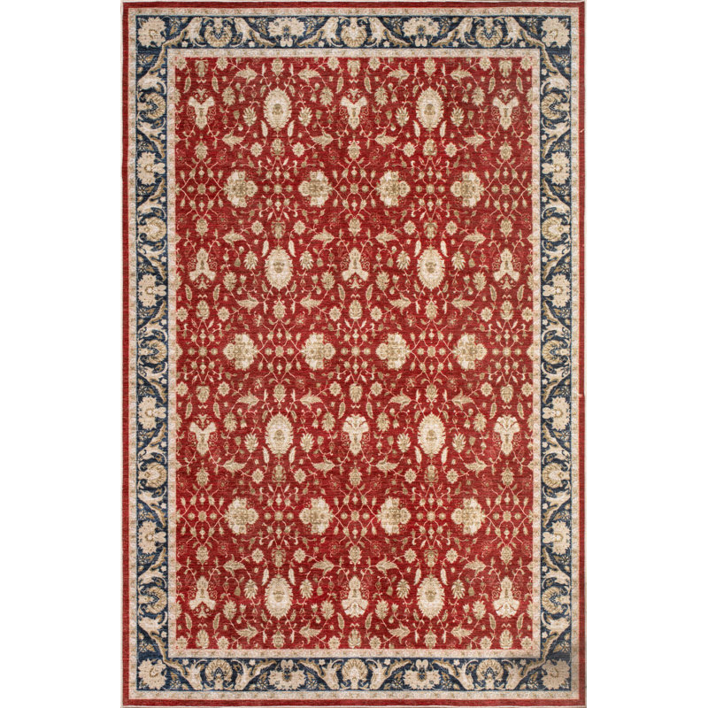 Heiman Collection Grey/Blue/Red/Cream Abstract Area Rug, Rectangle 7'8" x 10'8"