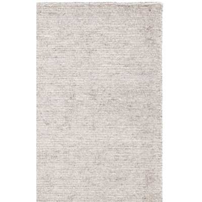 Protaras Hand Tufted Viscose/Wool Solid Color Rug in Gray